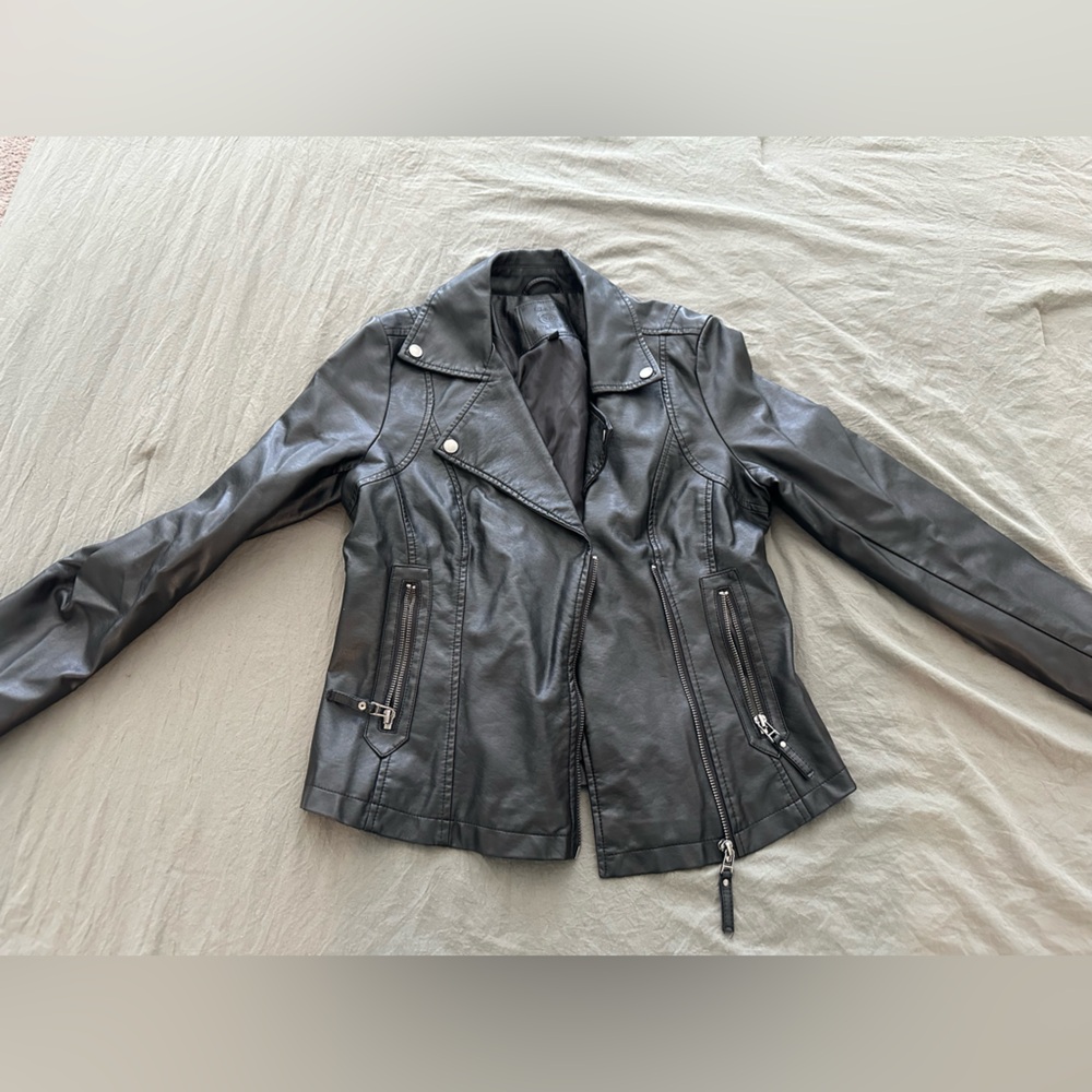 Black leather jacket